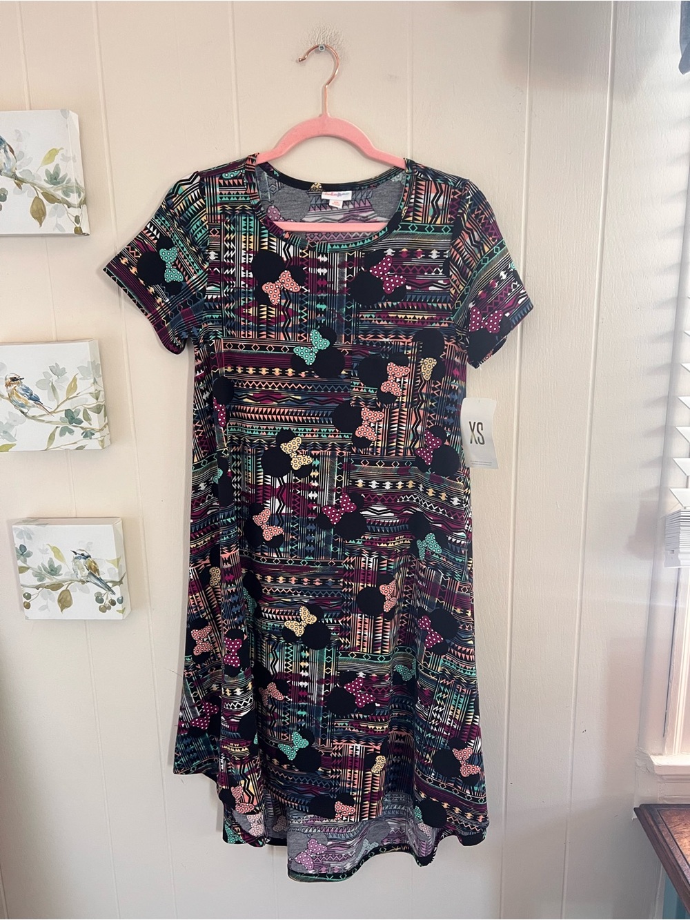 NWT XS Disney LuLaRoe Carly Minnie Mouse